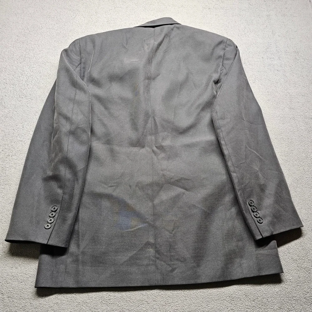 Alfani Blazer Jacket Men R41 Gray Lined Notch Lapel Single Breasted Button Front